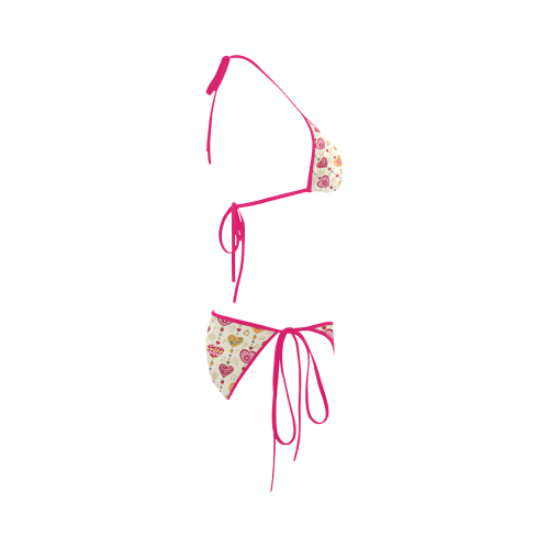 Cheerful Hearts Custom Bikini Swimsuit