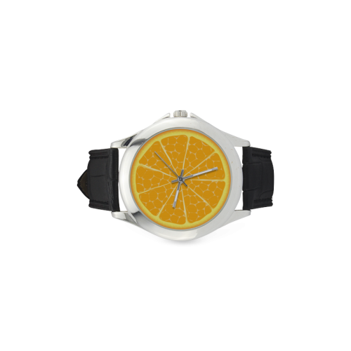 orange Women's Classic Leather Strap Watch(Model 203)