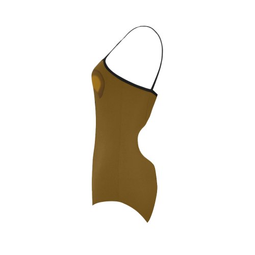 Kawaii Brown Bear Strap Swimsuit ( Model S05)