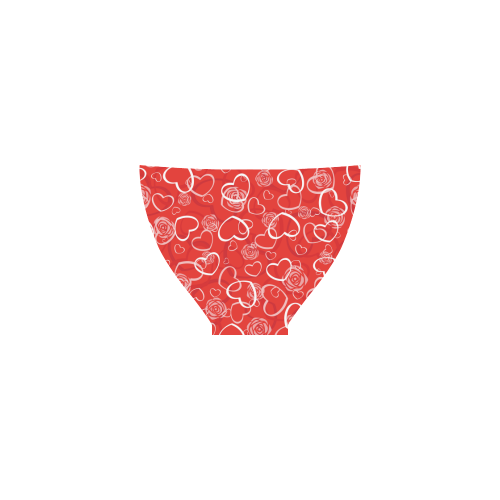 Hearts and Roses Red Custom Bikini Swimsuit