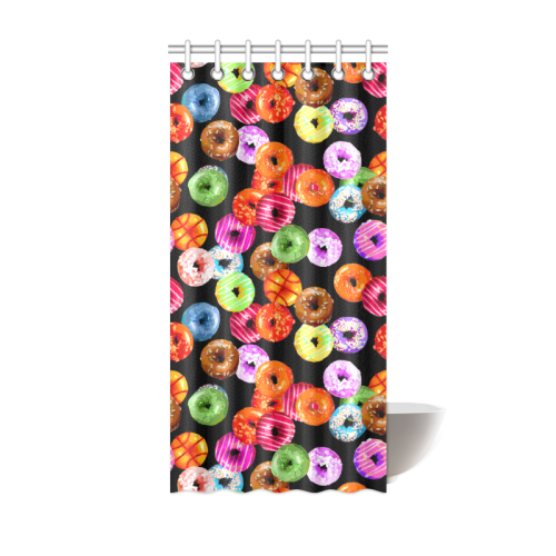Colorful Yummy DONUTS pattern Shower Curtain 36"x72"