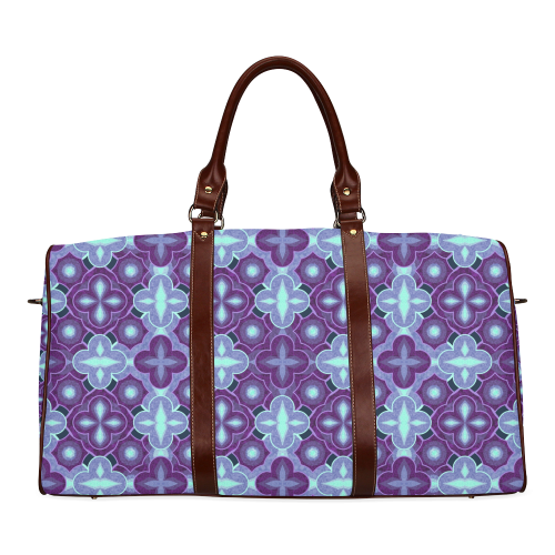 Purple blue seamless pattern Waterproof Travel Bag/Small (Model 1639)