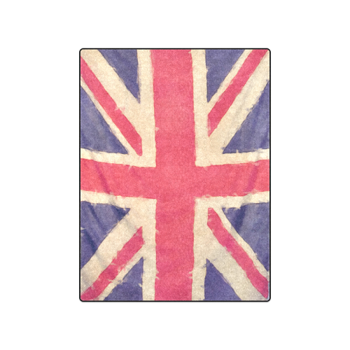 British UNION JACK flag grunge style Blanket 50"x60"