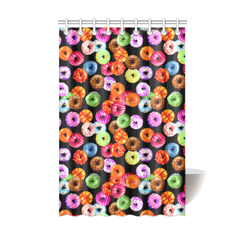 Colorful Yummy DONUTS pattern Shower Curtain 48"x72"