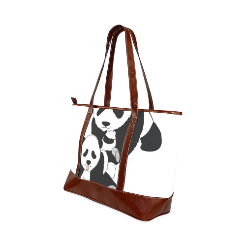 Mother and Baby Panda Tote Handbag (Model 1642)