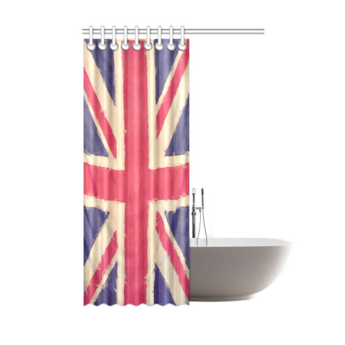 British UNION JACK flag grunge style Shower Curtain 48"x72"