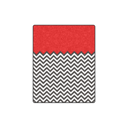 HIPSTER zigzag chevron pattern black & white Blanket 40"x50"