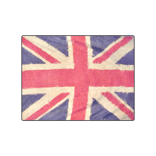 British UNION JACK flag grunge style Blanket 50"x60"