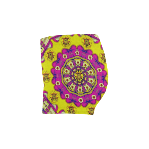 Celebrating summer in soul and mind mandala style Briseis Skinny Shorts (Model L04)