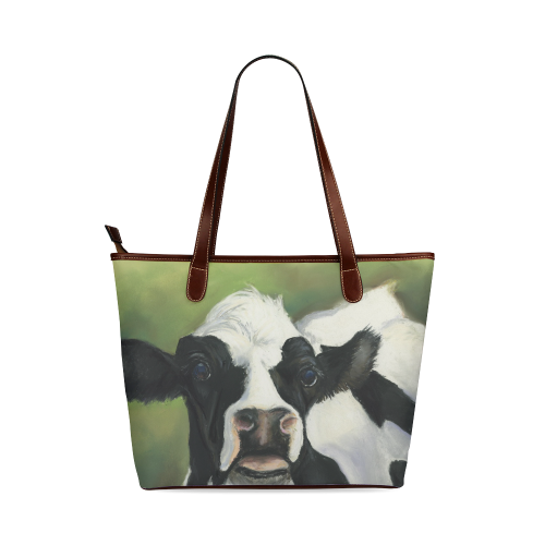 Cow Closeup Tote Bag Shoulder Tote Bag (Model 1646)