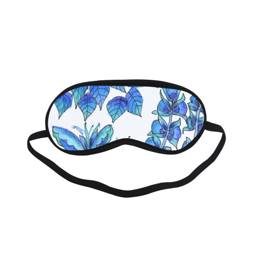 Pretty Blue Flowers, Aqua Garden Zendoodle Sleeping Mask