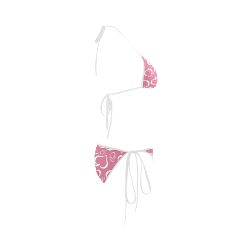 Hearts on Pink Custom Bikini Swimsuit