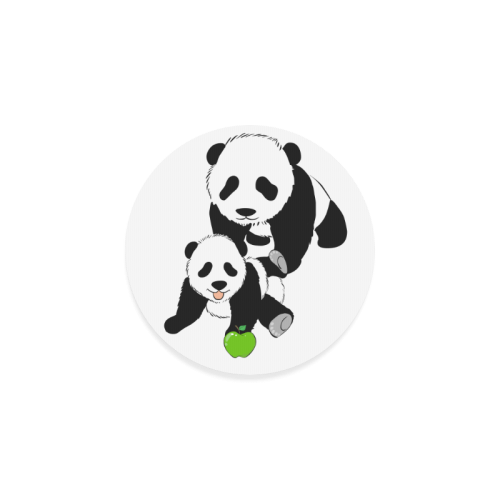 Mother and Baby Panda Round Coaster