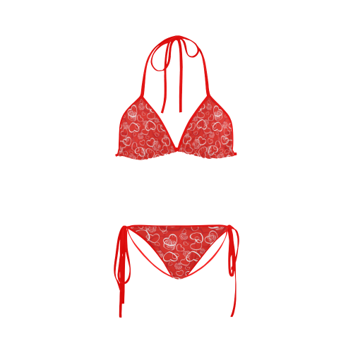 Hearts and Roses Red Custom Bikini Swimsuit