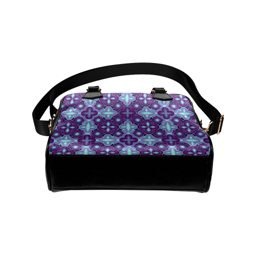 Purple blue seamless pattern Shoulder Handbag (Model 1634)