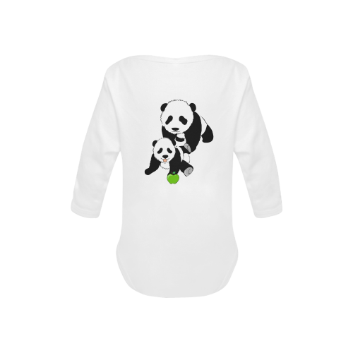 Mother and Baby Panda Baby Powder Organic Long Sleeve One Piece (Model T27)
