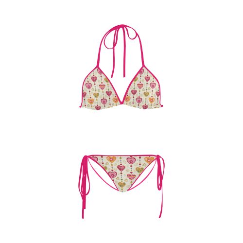 Cheerful Hearts Custom Bikini Swimsuit