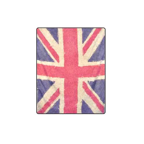 British UNION JACK flag grunge style Blanket 40"x50"