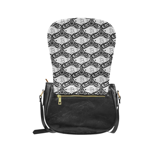 Bird and Butterfly Tessellation Classic Saddle Bag/Large (Model 1648)