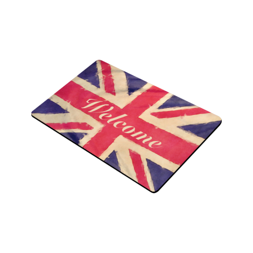 British Union Jack Flag Grunge Style Welcome Doormat 30 X18