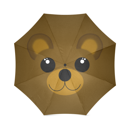 Kawaii Brown Bear Foldable Umbrella (Model U01)