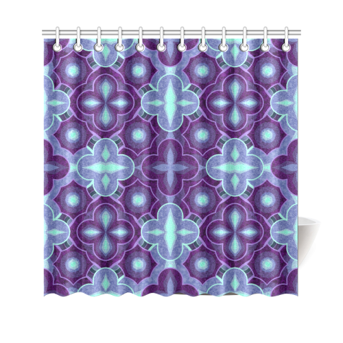 Purple blue pattern Shower Curtain 69"x70"