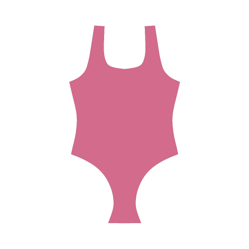 Pink Flambé Vest One Piece Swimsuit (Model S04)