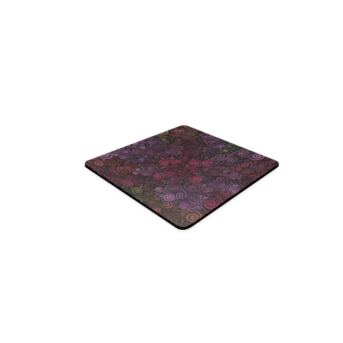 Psychedelic 3D Rose Square Coaster