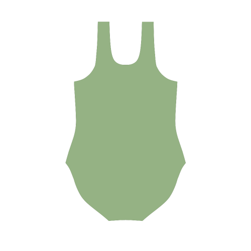 Green Tea Vest One Piece Swimsuit (Model S04)