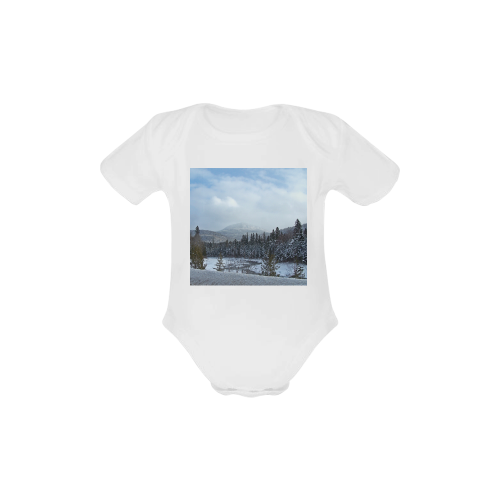 Winter Wonderland Baby Powder Organic Short Sleeve One Piece (Model T28)