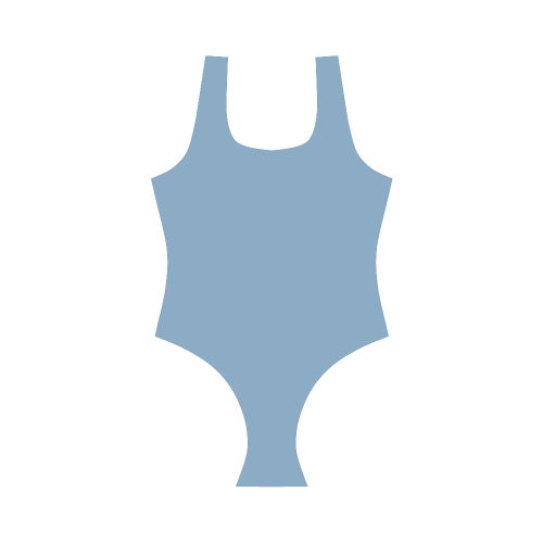 Dusk Blue Vest One Piece Swimsuit (Model S04)