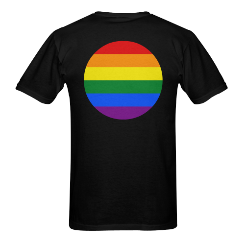 Gay Pride Rainbow Flag Stripes Sunny Men's T- shirt (Model T06)