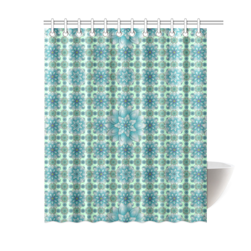 Happiness Turquoise Shower Curtain 60"x72"