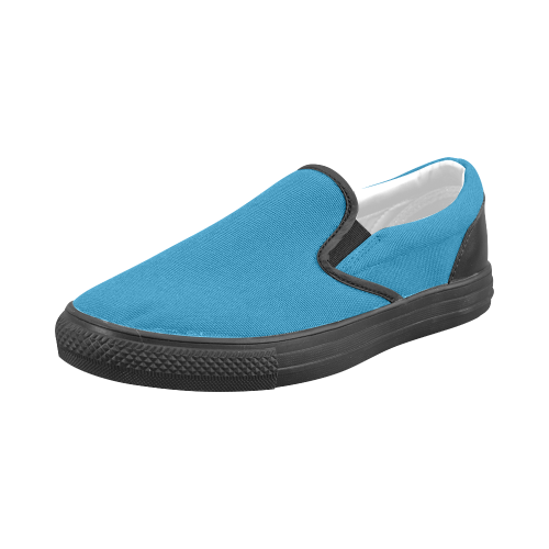 Methyl Blue Men's Slip-on Canvas Shoes (Model 019)