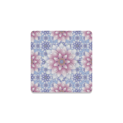 Ornaments pink+blue Square Coaster