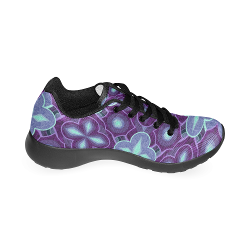 Purple blue pattern Men’s Running Shoes (Model 020)