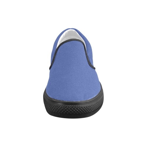 Dazzling Blue Men's Slip-on Canvas Shoes (Model 019)