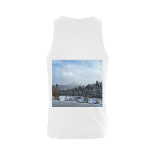 Winter Wonderland Men's Shoulder-Free Tank Top (Model T33)