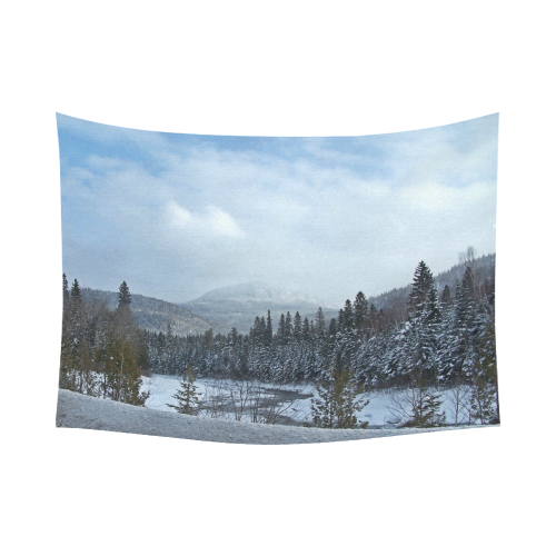 Winter Wonderland Cotton Linen Wall Tapestry 80"x 60"