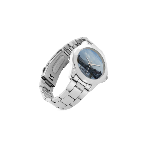 Winter Wonderland Unisex Stainless Steel Watch(Model 103)