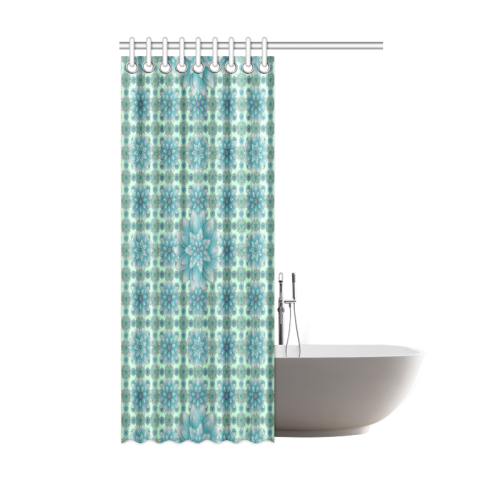 Happiness Turquoise Shower Curtain 48"x72"