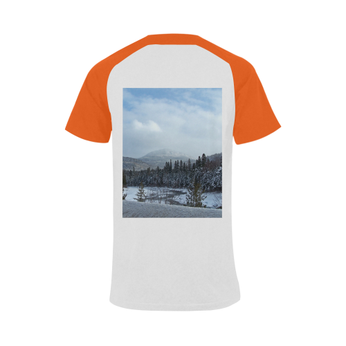 Winter Wonderland Men's Raglan T-shirt Big Size (USA Size) (Model T11)