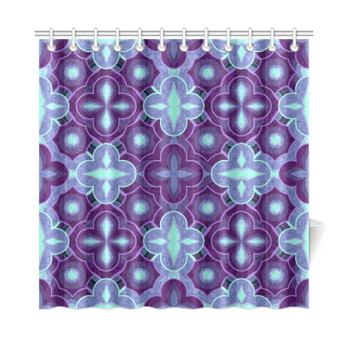 Purple blue pattern Shower Curtain 72"x72"