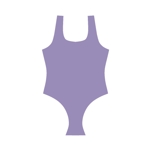 Paisley Purple Vest One Piece Swimsuit (Model S04)