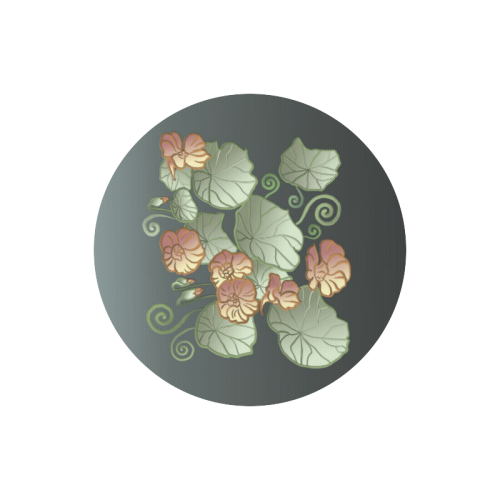 Art Nouveau Garden Round Mousepad