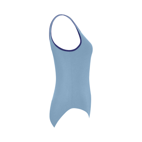 Dusk Blue Vest One Piece Swimsuit (Model S04)