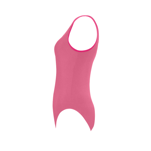 Hot Pink Vest One Piece Swimsuit (Model S04)