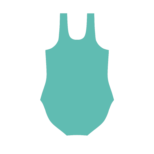 Turquoise Vest One Piece Swimsuit (Model S04)
