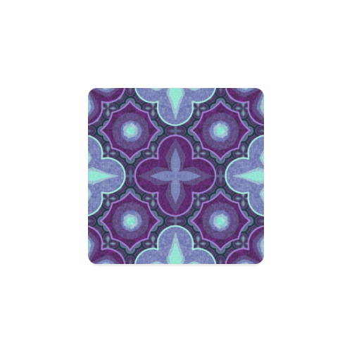 Purple blue Square Coaster