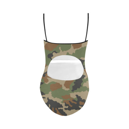 Woodland Forest Camouflage Strap Swimsuit ( Model S05)